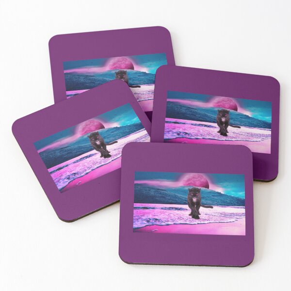 Item preview, Black Jaguar at the beach designed and sold by Design Dreamer.