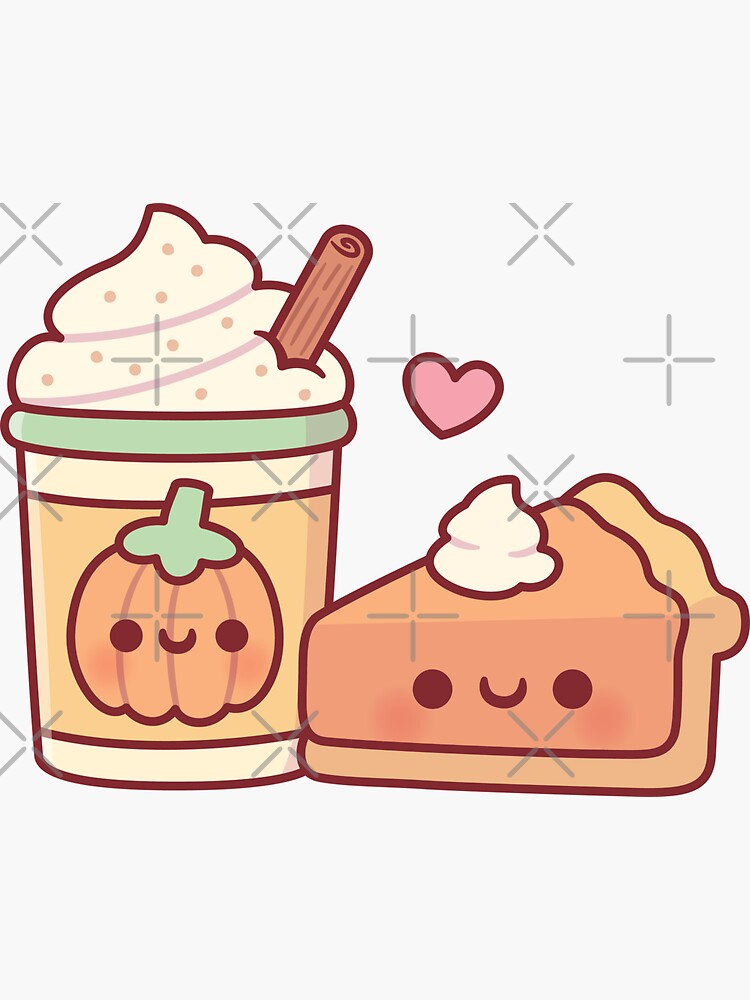 Cute Pumpkin Spice Latte and Pumpkin Pie | Sticker