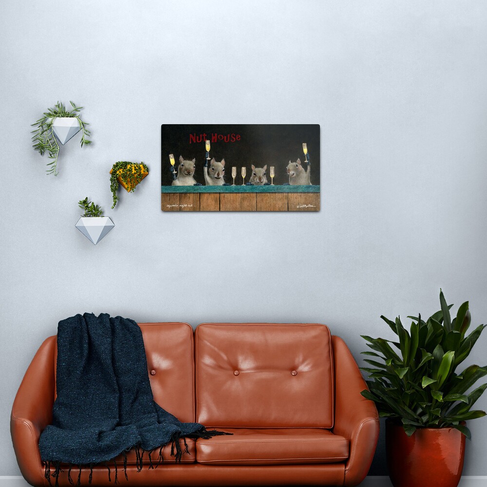 Will Bullas print / Squirrel's night out... Metal Print