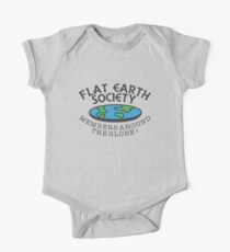 Flat Earth Society - Members Around The Globe Short Sleeve Baby One-Piece