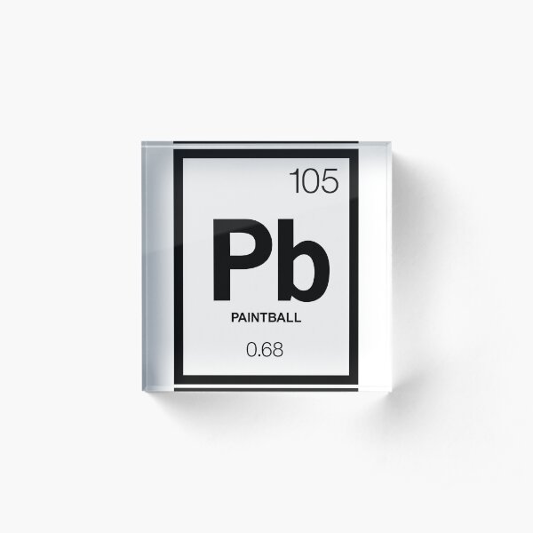 Periodic Paintball Acrylic Block