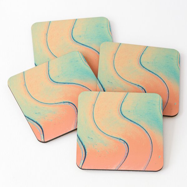 Item preview, Curving Abstract Lines on Green and Orange designed and sold by KeksWorkroom.