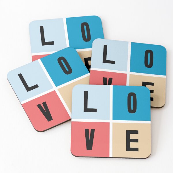 Item preview, Colorblock Modern LOVE Quad designed and sold by TM Selvam.