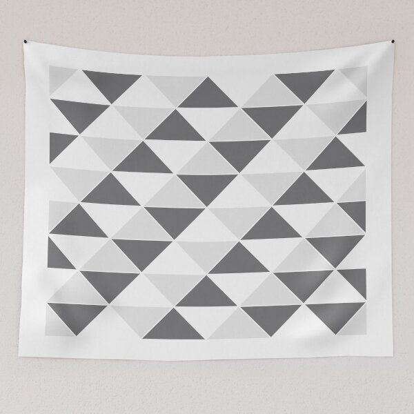 Item preview, Abstract Triangles pattern - gray and white. designed and sold by K.S ART.
