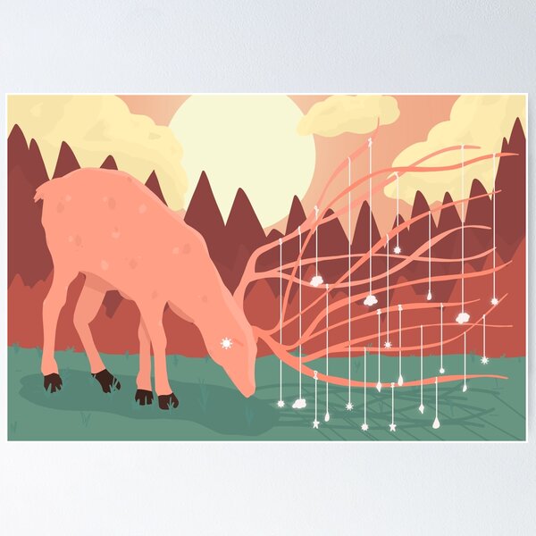 Item preview, Sun Day Deer with Long Antlers  designed and sold by shindeku.