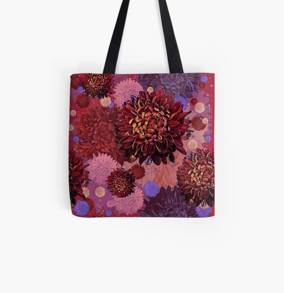 Mums the Word - red All Over Print Tote Bag