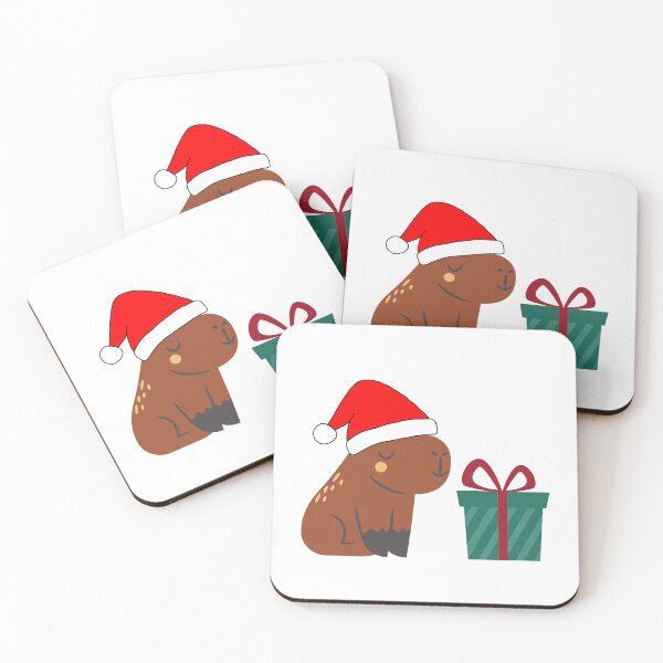 Item preview,  Funny Capybara Christmas designed and sold by Tamas Das.
