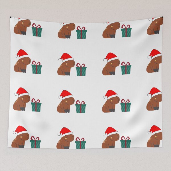 Item preview,  Funny Capybara Christmas designed and sold by Tamas Das.