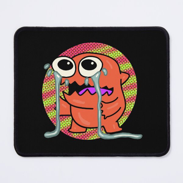 Item preview, Upset Crying Monster Pink Green Dots designed and sold by wildjellybeans.