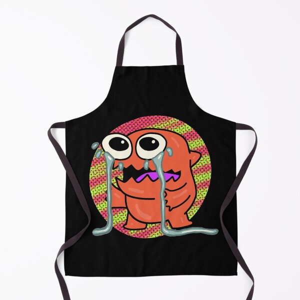 Item preview, Upset Crying Monster Pink Green Dots designed and sold by wildjellybeans.