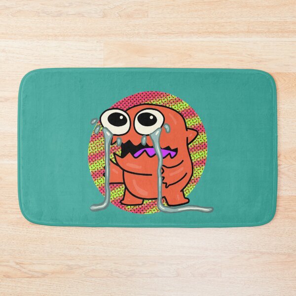 Item preview, Upset Crying Monster Pink Green Dots designed and sold by wildjellybeans.