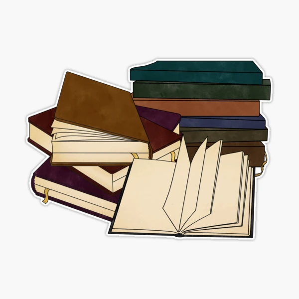 Pegatina for Sale con la obra «Pila de libros» de JLitchfield  Pila de  libros, Libros apilados, Pegatinas para imprimir gratis