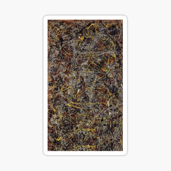 Number 5 Jackson Pollock Painting Sticker For Sale By Iuniverseshop   St,small,507x507 Pad,600x600,f8f8f8 