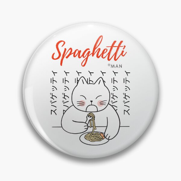 Item preview, Spaghetti man cute Cat Eating Spaghetti  design funny japan kawaii  Sticker designed and sold by Amazefishker.