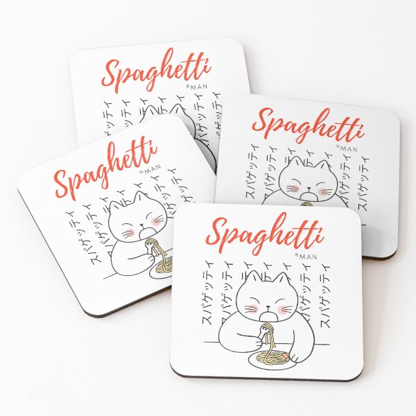 Item preview, Spaghetti man cute Cat Eating Spaghetti  design funny japan kawaii  Sticker designed and sold by Amazefishker.
