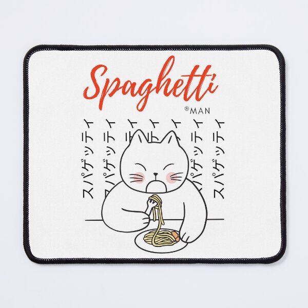 Item preview, Spaghetti man cute Cat Eating Spaghetti design funny japan kawaii Sticker designed and sold by Amazefishker.
