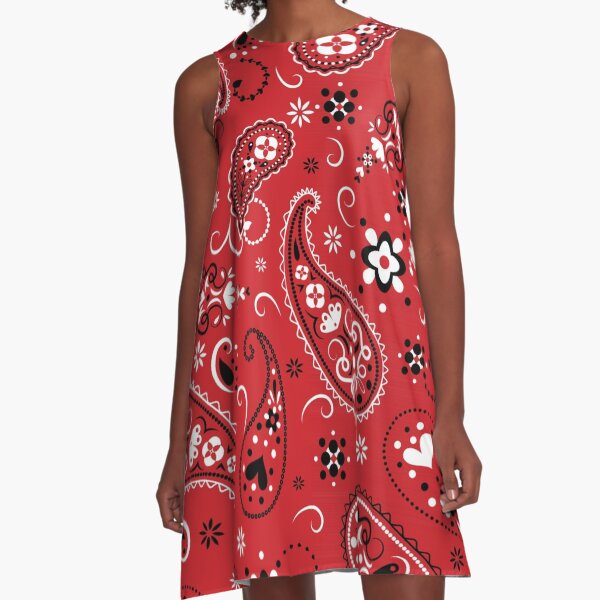 Item preview, Red bandana pattern designed and sold by Itzjustlife.