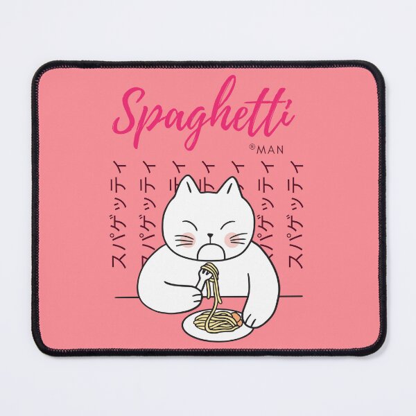 Item preview, Spaghetti man cute Cat Eating Spaghetti design funny japan kawaii Sticker designed and sold by Amazefishker.