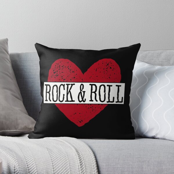 LOVE ♡ ROCK & ROLL Throw Pillow