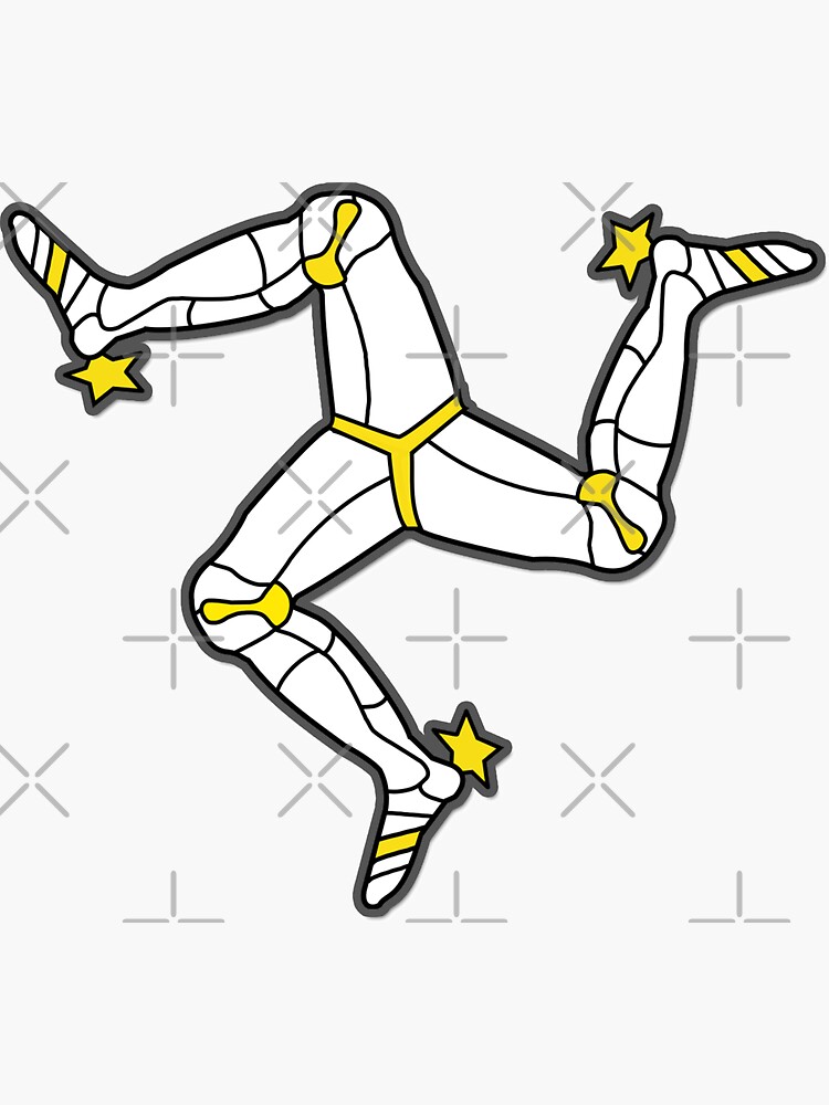 Isle Of Man 3 Legs Of Man Traditional Manx Flag Celtic Triskelion by thespottydogg