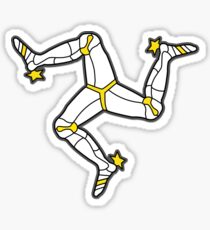 Pegatina Isla de Man 3 Legs Of Man Manx Flag