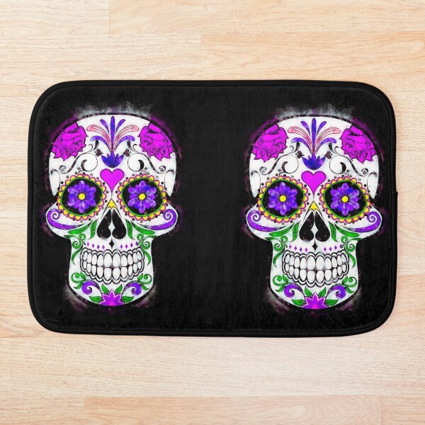 Item preview, Sugar Skull - Colorful Halloween Watercolor Painting designed and sold by Andreea Eva Herczegh.