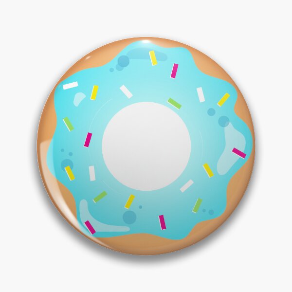 Item preview, Blue Donut Deisgn with multicolor sprinklers designed and sold by ShubhiDesigns.