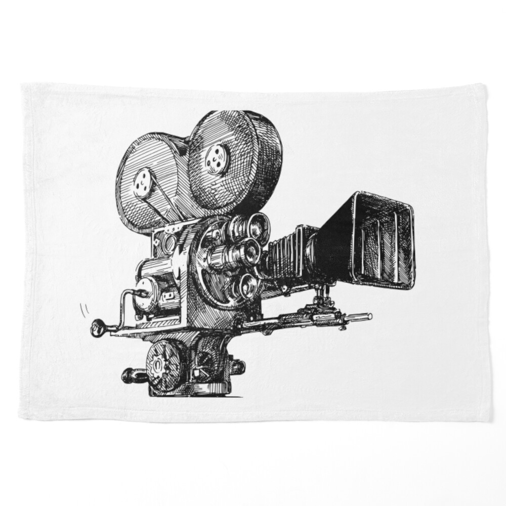 old cinema camera Film Reel Sticker Poster for Sale by EROUISE