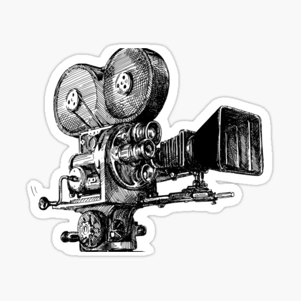 old cinema camera Film Reel Sticker | Poster