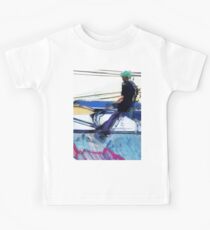 Hanging On - Stunt Scooter Artwork Kids Tee