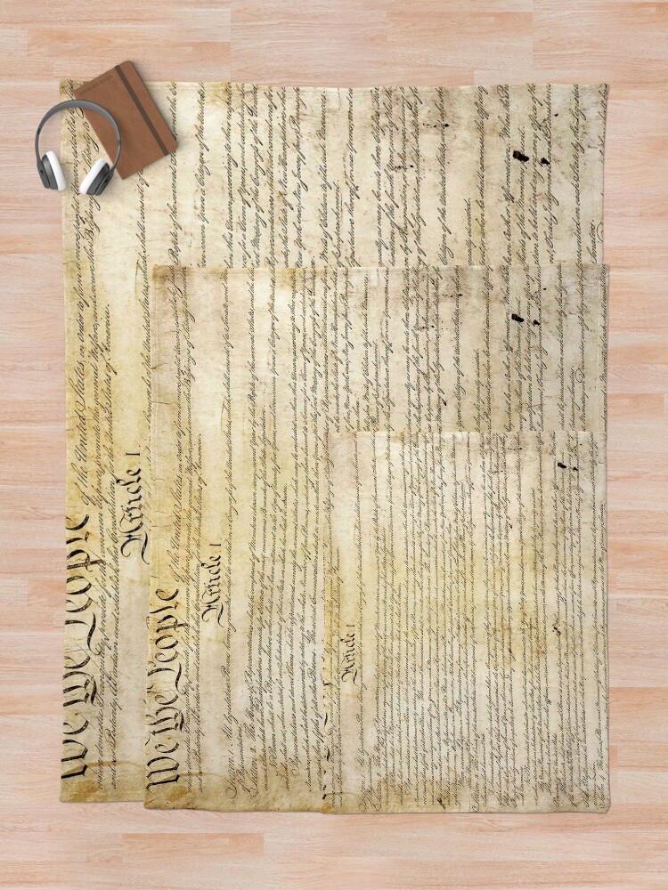 "Vintage United States Constitution" Throw Blanket for Sale by