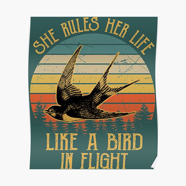 Stevie Nicks She Rules Her Life Like A Bird In Flight Vintage Poster