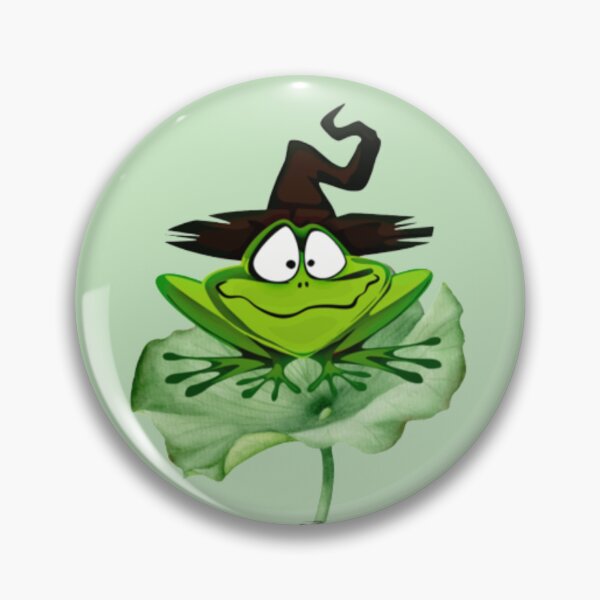 Item preview, halloween witch frog with a witch hat designed and sold by Benlaniboutique.