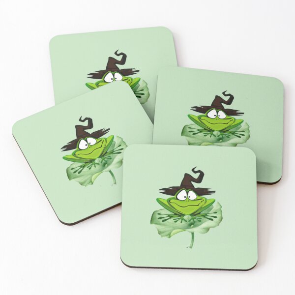 Item preview, halloween witch frog with a witch hat designed and sold by Benlaniboutique.
