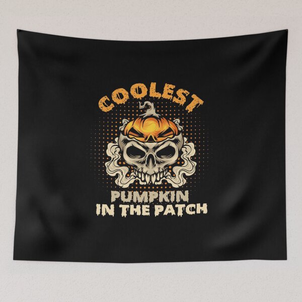Item preview, Coolest pumpkin in the patch scary pumpkin skull smokes halloween designed and sold by Mac Store.
