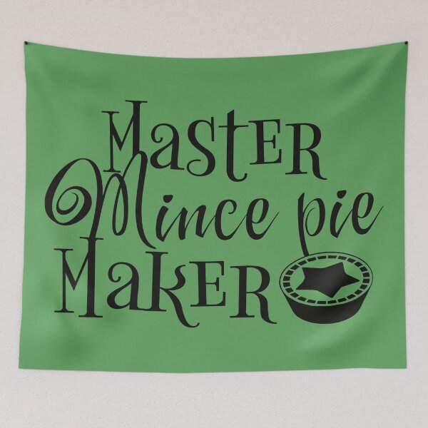 Item preview, Master Mince Pie Maker, Fun Slogan For All Mince pie Makers, Black Text designed and sold by TrulyEpoque.
