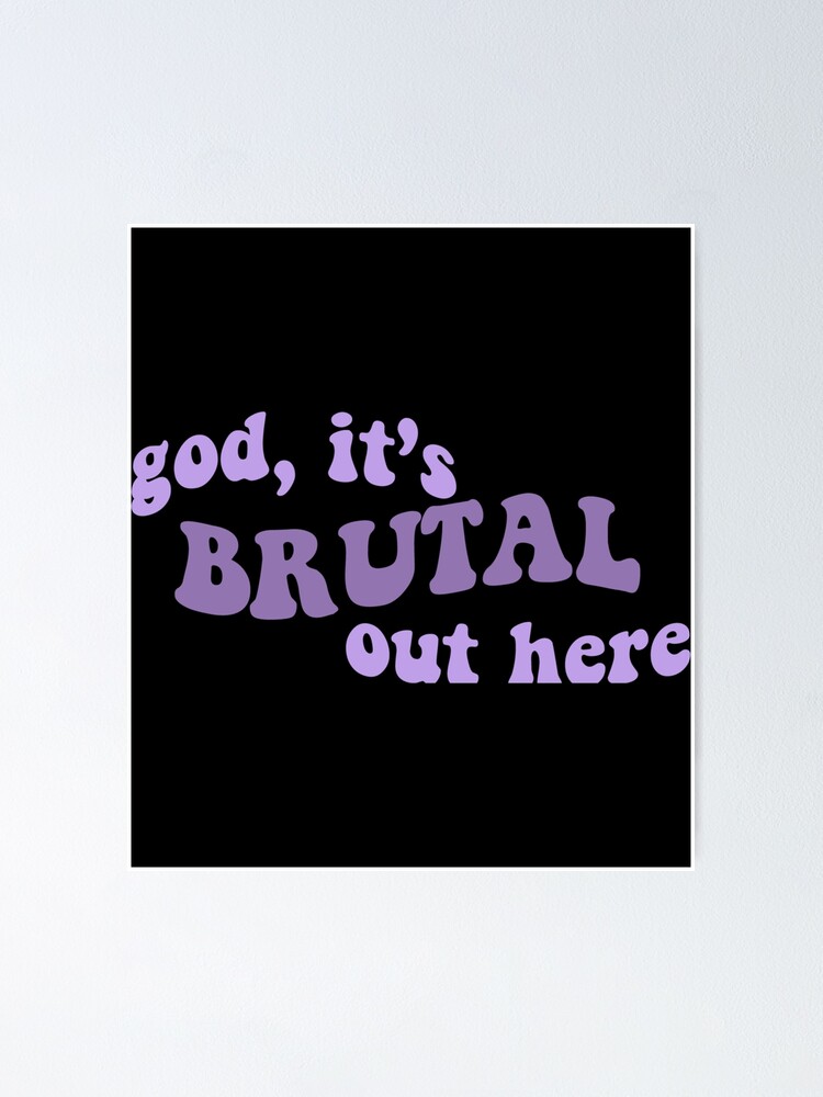 Brutal Lyrics Olivia Rodrigo Sticker Poster For Sale By