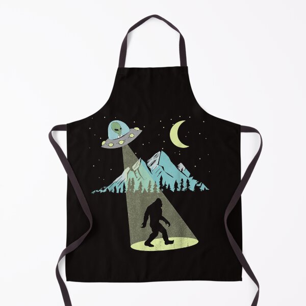 Item preview, Bigfoot UFO Abduction Moon & Mountain Alien Vintage Graphic designed and sold by Ella38.
