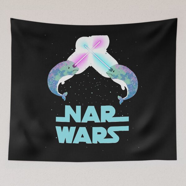 Item preview, Nar Wars Narwhal Space Star Saber Light Parody (Unicorn of the Sea)  designed and sold by JoanSvob.