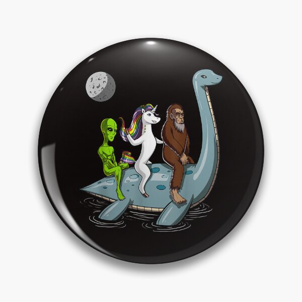 Item preview, Alien Bigfoot Unicorn Riding Loch Ness Monster Cryptozoology  designed and sold by Ella38.