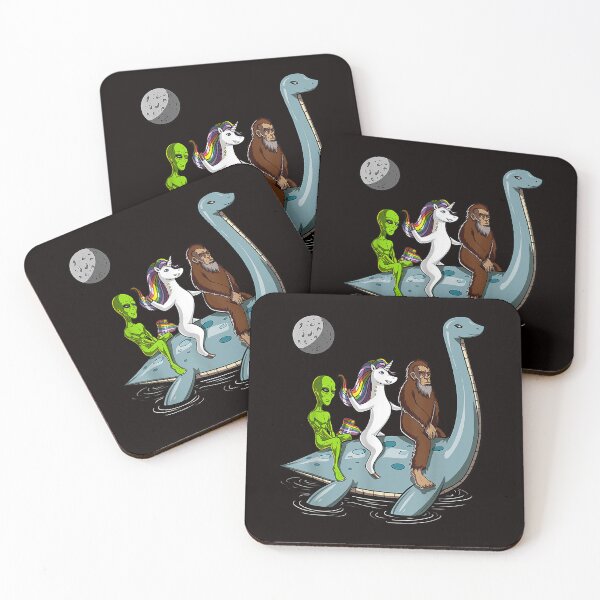Item preview, Alien Bigfoot Unicorn Riding Loch Ness Monster Cryptozoology  designed and sold by Ella38.