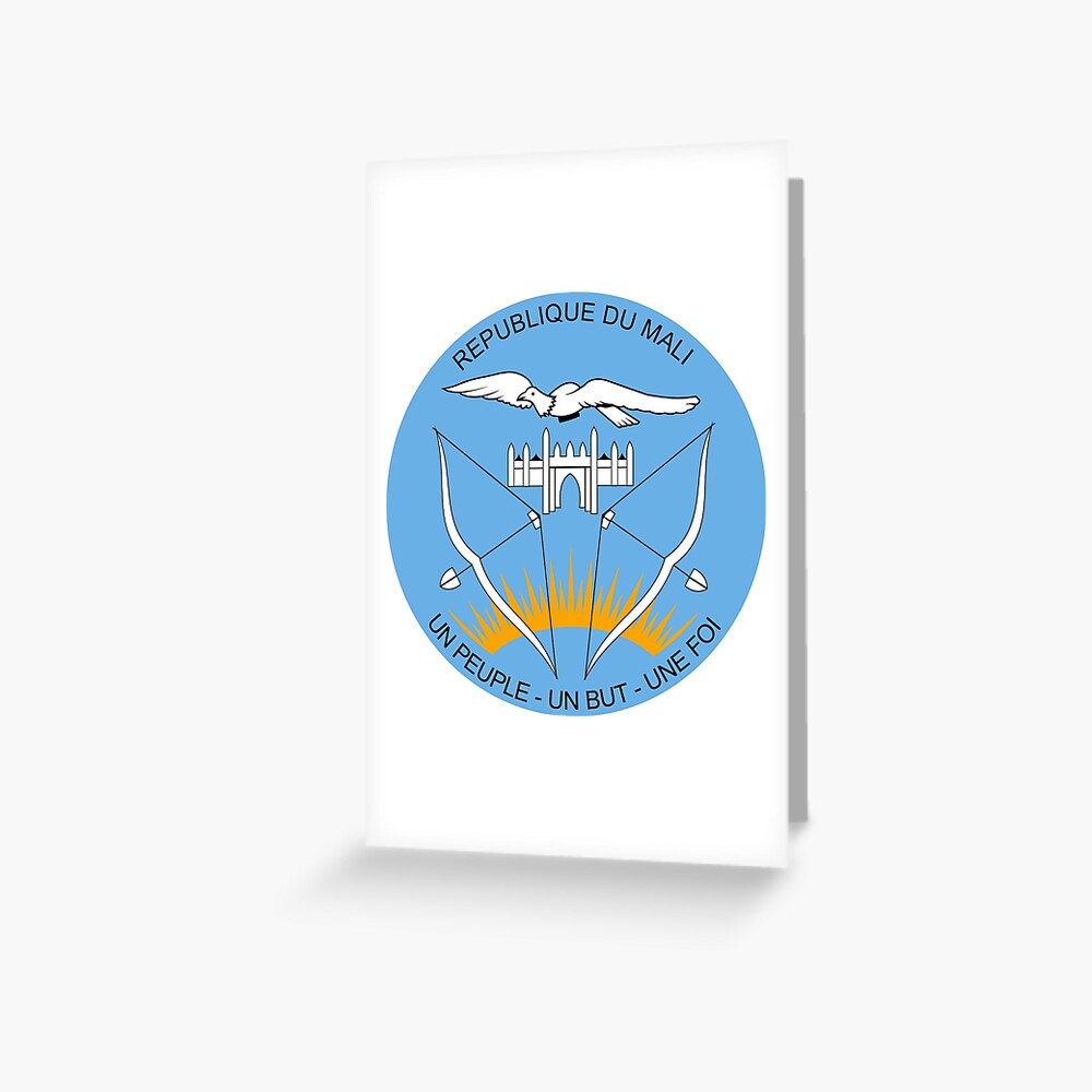 Carte De Vœux Armoiries Du Mali Par Tonbbo Redbubble
