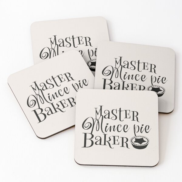 Item preview, Master Mince Pie Baker, Fun Slogan For All Mince pie Makers, Black Text designed and sold by TrulyEpoque.