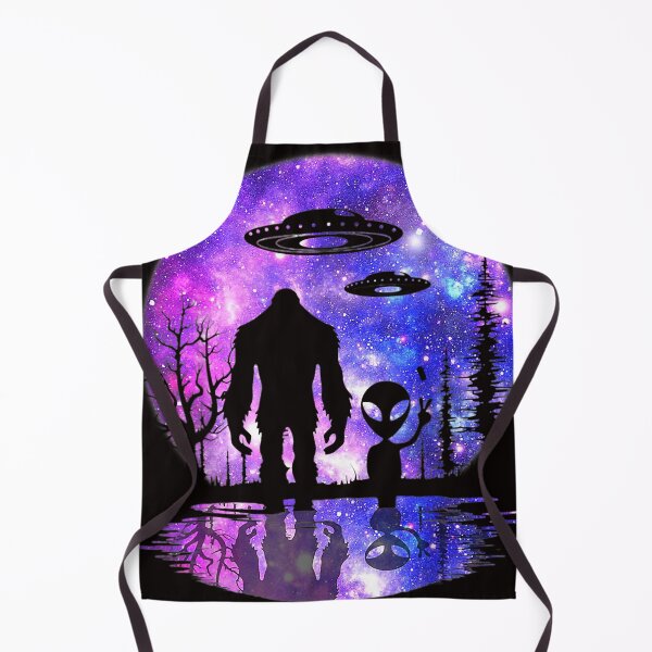 Item preview, Alien And Bigfoot Full Moon Sasquatch UFO designed and sold by Ella38.