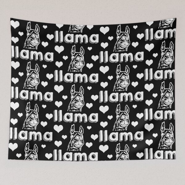Item preview, Got a case of llama love?!  Llama face silhouette with hearts designed and sold by smooshfaceutd.