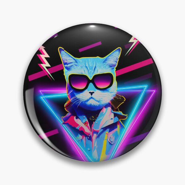 Item preview, Retrowave Cat  designed and sold by TheSamuraiCat.