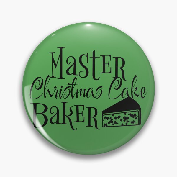 Item preview, Master Christmas Cake Baker, Fun Slogan For All Christmas Cake Makers, Black Text designed and sold by TrulyEpoque.