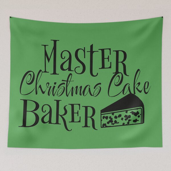 Item preview, Master Christmas Cake Baker, Fun Slogan For All Christmas Cake Makers, Black Text designed and sold by TrulyEpoque.