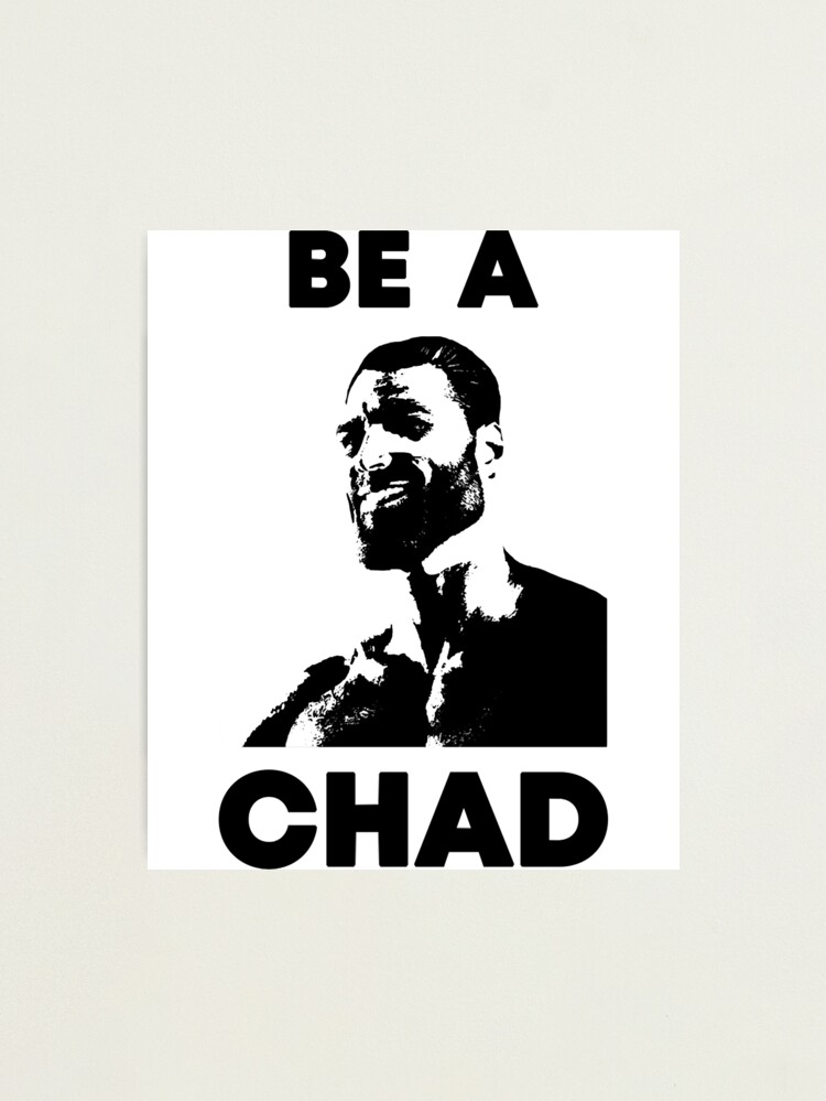 blonde chad, yes chad meme, twitter giga chad meme Active Photographic  Print for Sale by VirginForestSho