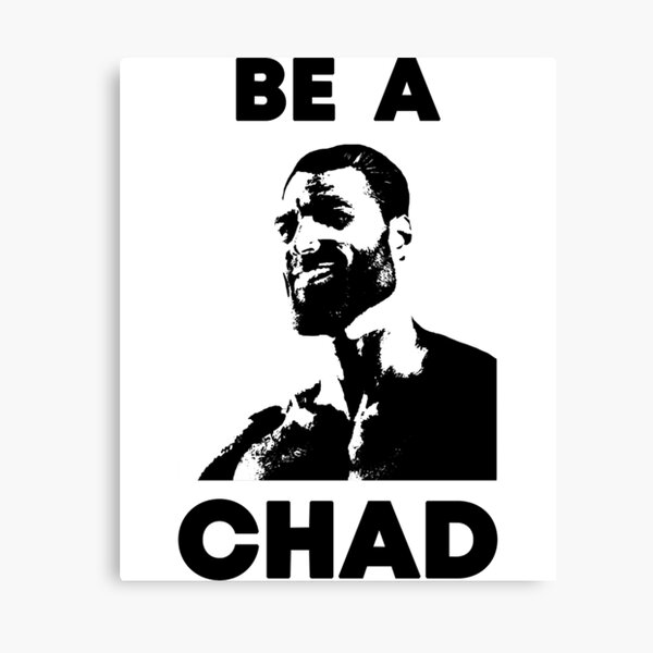 giga chad meme' Poster, picture, metal print, paint by Lowpoly